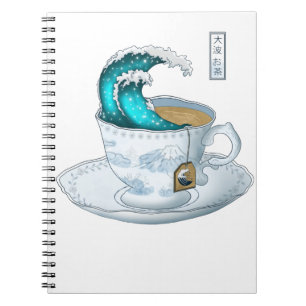 Tea Great Wave Off Kanagawa Notitieboek