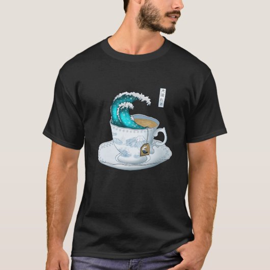 Tea Great Wave Off Kanagawa T-shirt (Voorkant)