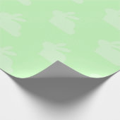 Tea Green Easter Bunny Wrapping Paper Cadeaupapier (Hoek)