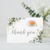 Tea Greenery Flat Hartelijk dank Bedankkaart (Staand voorkant)