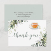 Tea Greenery Flat Hartelijk dank Bedankkaart (Voorkant / Achterkant)