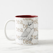 Tea Hand-draw Owl Tweekleurige Koffiemok (Links)