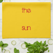 Tea-handdoek - hier komt de zon theedoek (Gevouwen)