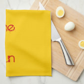 Tea-handdoek - hier komt de zon theedoek (Quarter Fold)