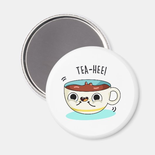 Tea Hee Funny Tea Cup Magneet (Voorkant / Achterkant)