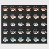 Tea Hee Funny Tea Cup un Dark BG Cadeaupapier (Vlak)