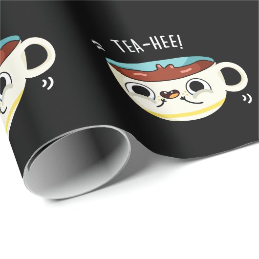 Tea Hee Funny Tea Cup un Dark BG Cadeaupapier (Rol Hoek)
