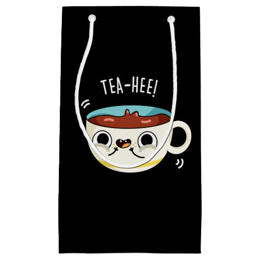 Tea Hee Funny Tea Cup un Dark BG Klein Cadeauzakje (Voorkant)