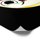 Tea Hee Funny Tea Cup un Dark BG Poster (Hoek)