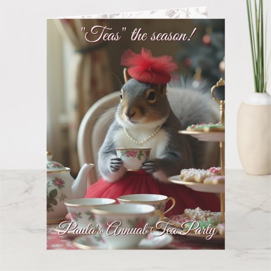 "Tea" het Seizoen Uitnodiging (Voorkant)