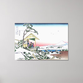 Tea house in Koishikawa Canvas Afdruk