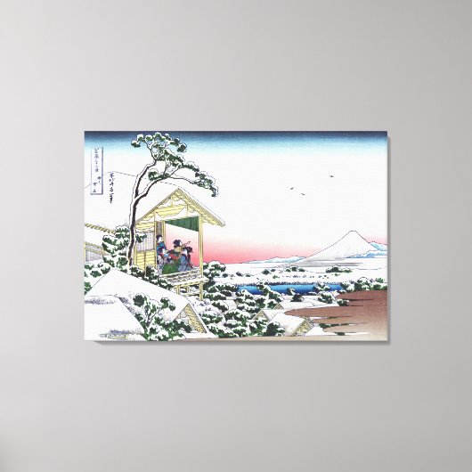 Tea house in Koishikawa Canvas Afdruk (Voorkant)