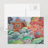 Tea House in San Francisco Waterverf Painting Briefkaart (Voorkant / Achterkant)