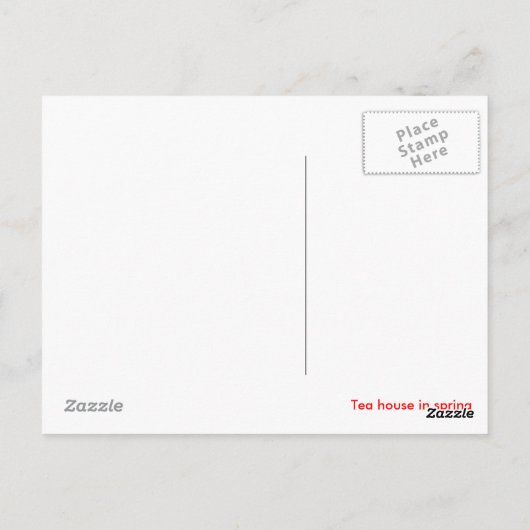 Tea house in spring postcard briefkaart (Achterkant)
