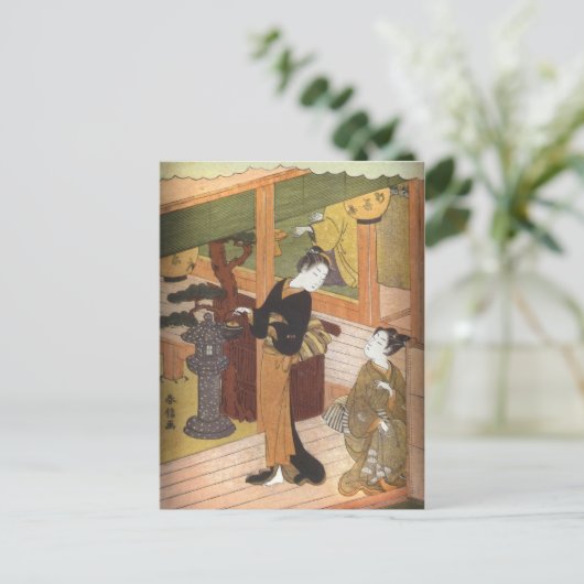 Tea House van Harunobu Briefkaart (Staand voorkant)