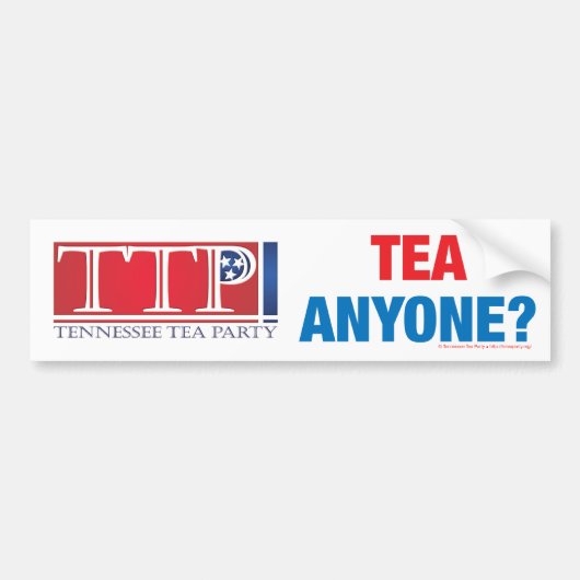 Tea Iemand? Bumpersticker (Voorkant)