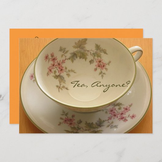 TEA, IEMAND? uitnodiging (Voorkant / Achterkant)