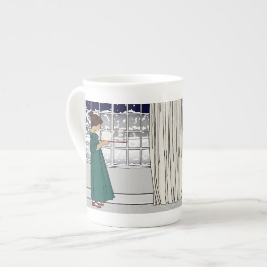 Tea in een Snowstorm Bone China Mok (Links)