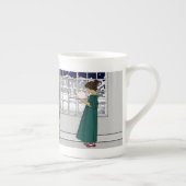 Tea in een Snowstorm Bone China Mok (Rechts)