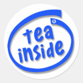 Tea Inside Ronde Sticker (Voorkant)