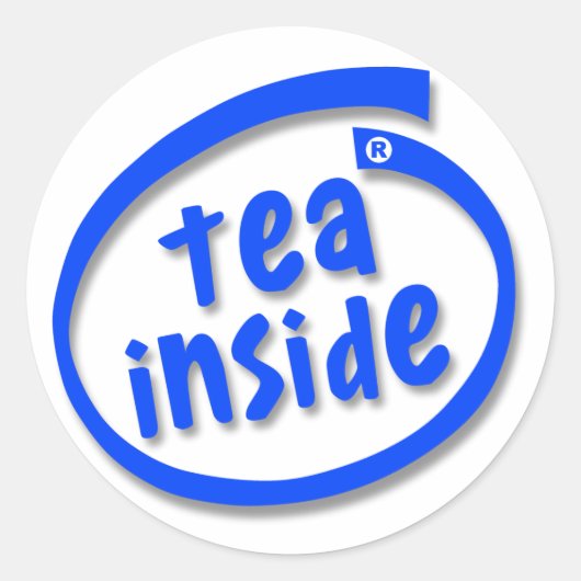 Tea Inside Ronde Sticker (Voorkant)