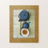 Tea-instelling Fotografie bovengrondse Uitzicht Legpuzzel (Verticaal)