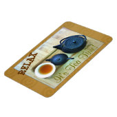 Tea-instelling Fotografie bovengrondse Uitzicht Magneet (Linkerzijde)