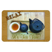 Tea-instelling Fotografie bovengrondse Uitzicht Magneet (Horizontaal)