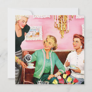 TEA-INVITATIE NA 1950 BEDANKKAART