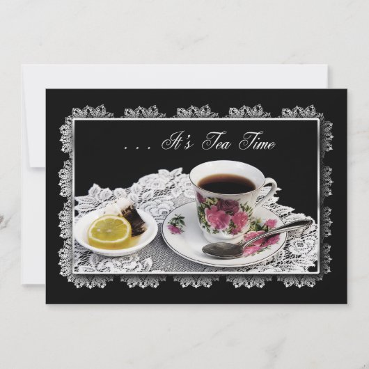 TEA-INVITATIE - TIJD TEA KAART (Voorkant)