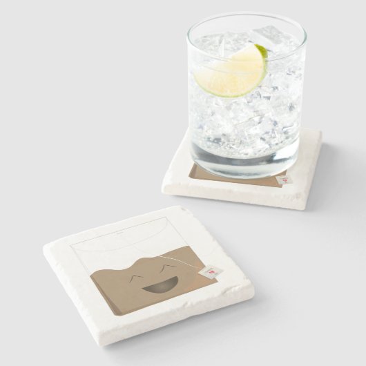 Tea is mijn tas stenen onderzetter (Zijkant)