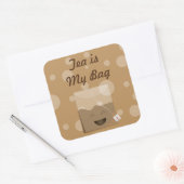 Tea is mijn tas vierkante sticker (Envelop)