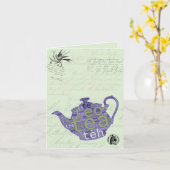 Tea is Universal Cultural Language Hot Pot Kaart (Gele Bloem)