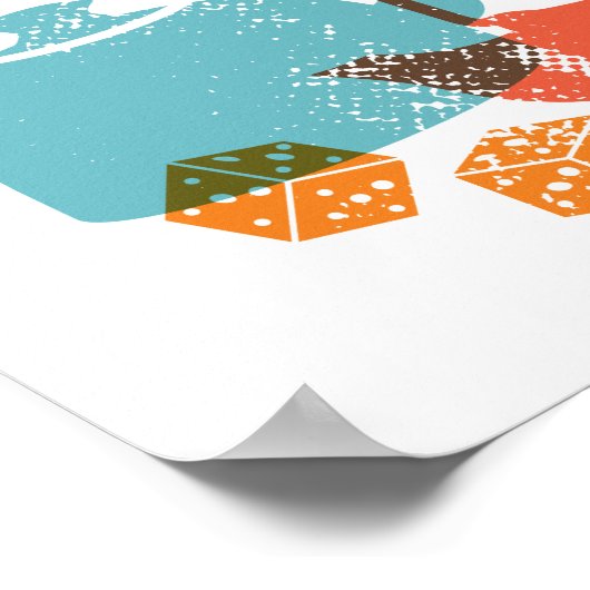 Tea-items in Poster met helderkleurendrukhoek (Hoek)