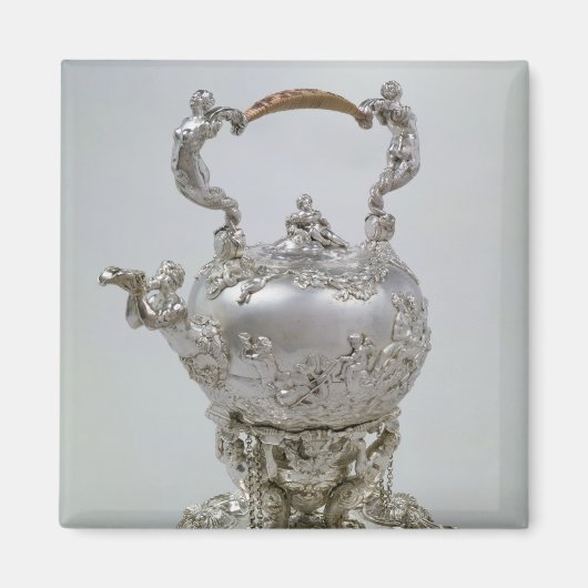 Tea kettle and stand by C.Kandler, Londen, 1730 Magneet (Voorkant)