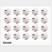 Tea Kettle Party Modern Chic Bridal Favor Ronde Sticker (Vel)