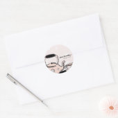 Tea Kettle Party Modern Chic Bridal Favor Ronde Sticker (Envelop)