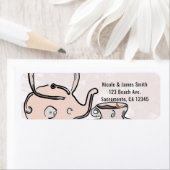 Tea Kettle Party Modern Chic Invitation Etiket (Insitu)