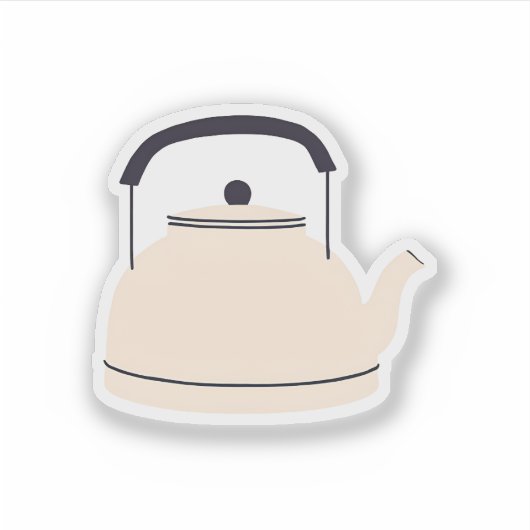 Tea Kettle Sticker (Voorkant)