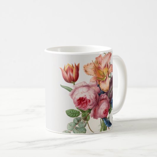 Tea, koffie, roze lentevloeren Garden Bouquet C Koffiemok (Voorkant rechts)
