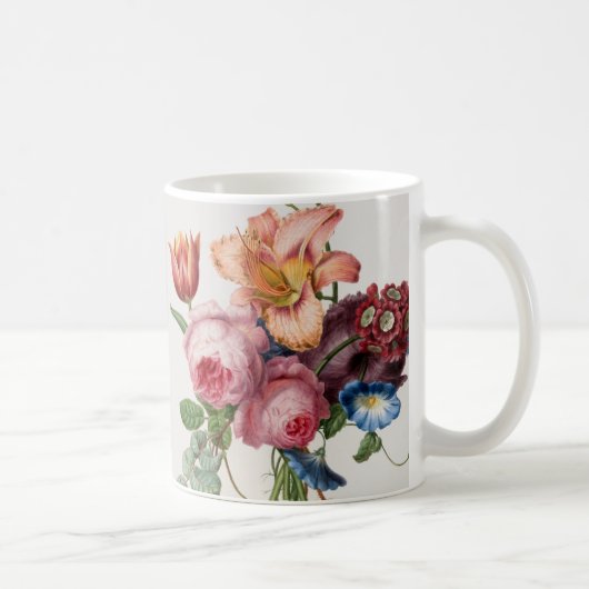 Tea, koffie, roze lentevloeren Garden Bouquet C Koffiemok (Rechts)
