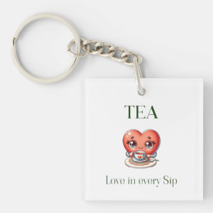 "TEA - Liefde in elk slokje" Sleutelhanger