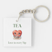 "TEA - Liefde in elk slokje" Sleutelhanger (Achterkant)