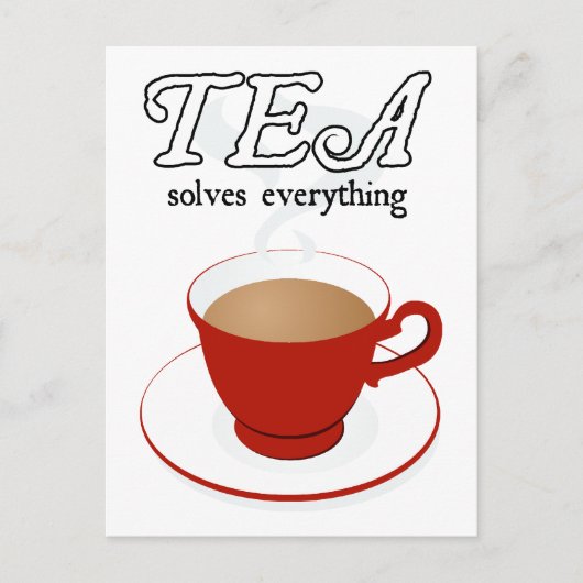 Tea lost alles op briefkaart (Voorkant)