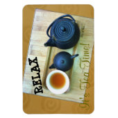 Tea Lover die Fotografie overhead Uitzicht op maat Magneet (Verticaal)