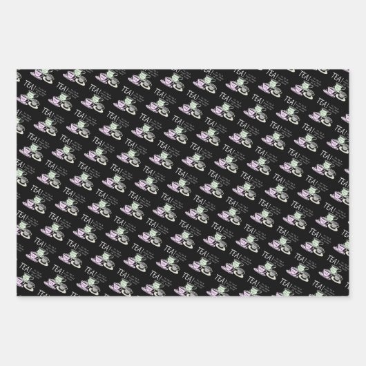 Tea Lover Positivity Quote - Sit Sip Vergeet Inpakpapier Vel (Voorkant 3)