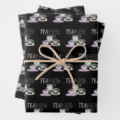 Tea Lover Positivity Quote - Sit Sip Vergeet Inpakpapier Vel (In situ)