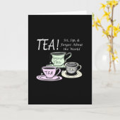 Tea Lover Positivity Quote - Sit Sip Vergeet Kaart (Gele Bloem)
