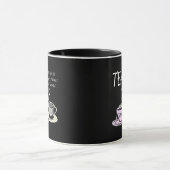 Tea Lover Positivity Quote - Sit Sip Vergeet Mok (Midden)