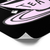 Tea Lover Positivity Quote - Sit Sip Vergeet Poster (Hoek)